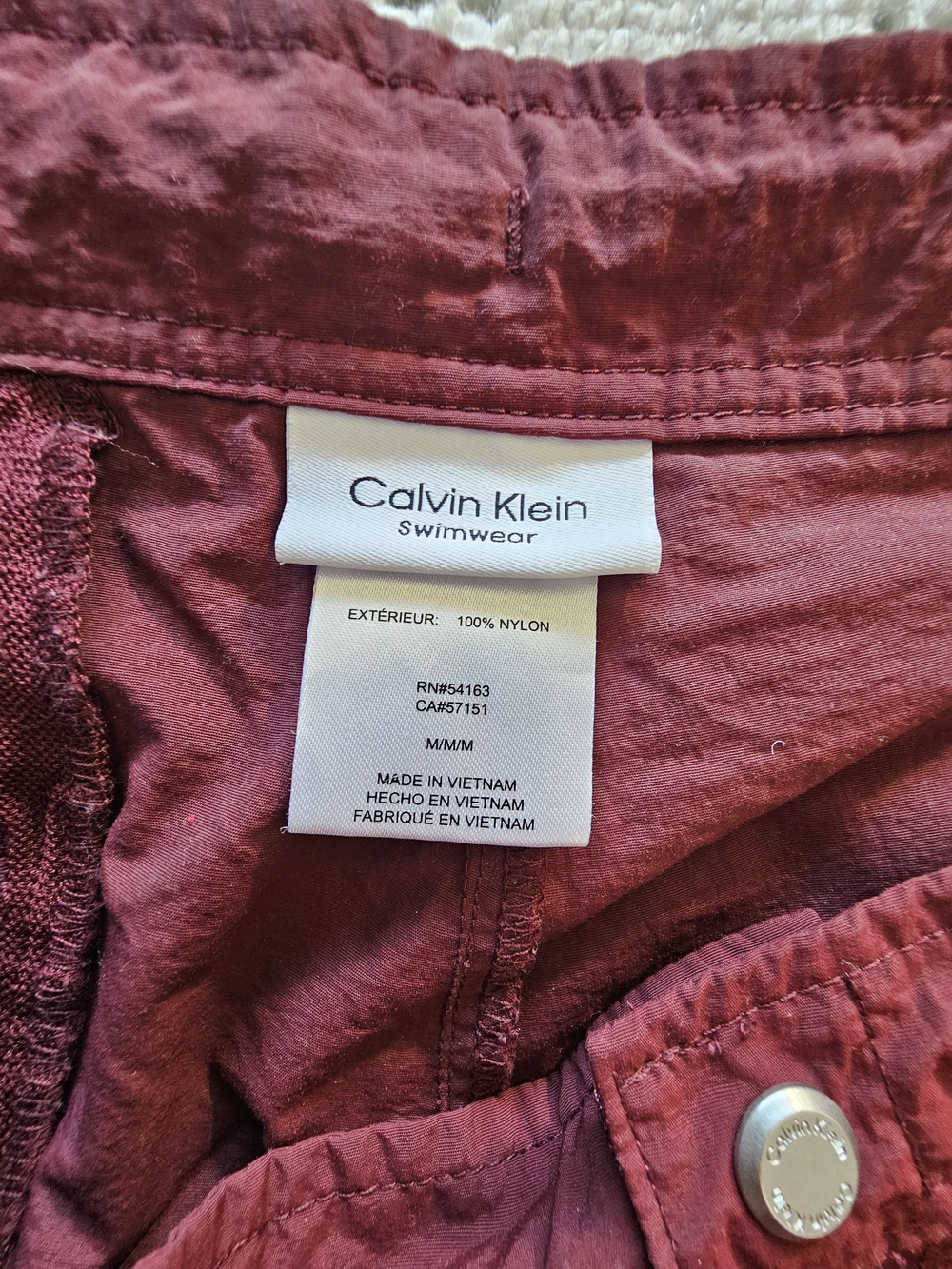 Calvin Klein Swimwear Shorts - Burgundy M/M - Picture 4 of 12